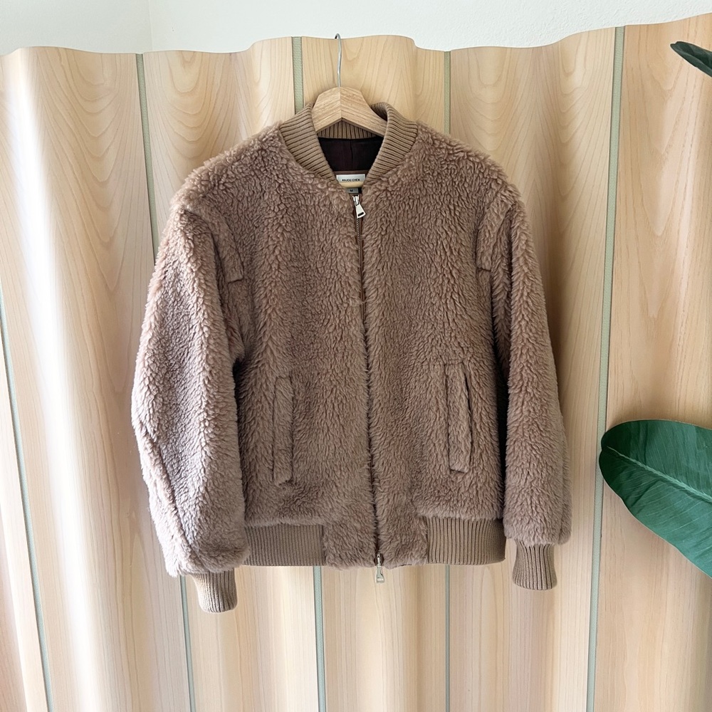 Teddy Bear Bomber Jacket Sheep wool